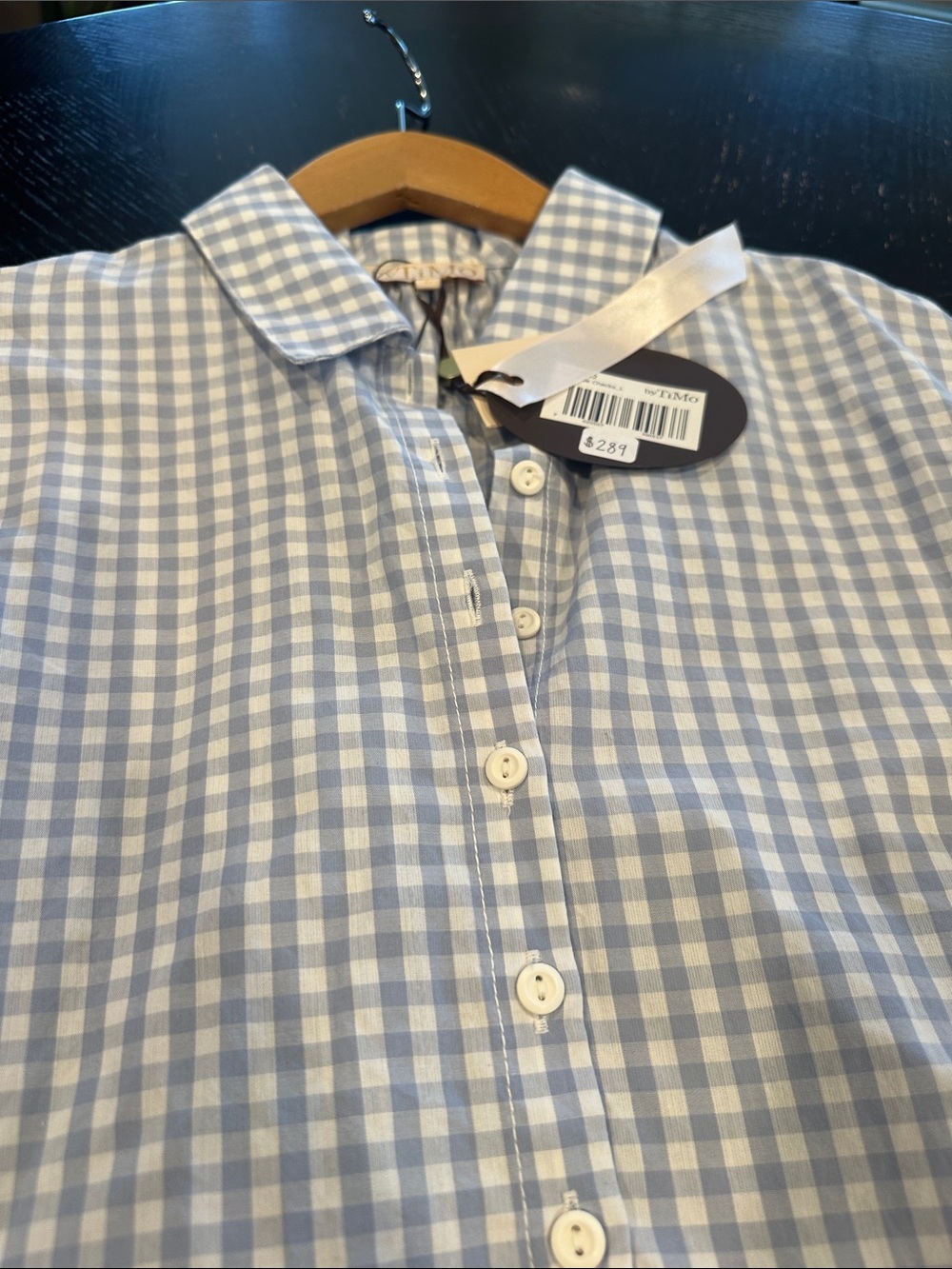 byTiMO Light Blue & White Gingham Button-Up Western Dress - Picture 13 of 16